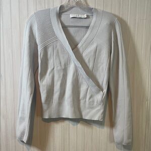 IRO FAUX WRAP V NECK SWEATER MEDIUM